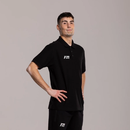 Black polo shirt