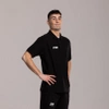 Black polo shirt