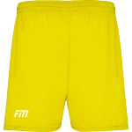 Spodenki Treningowe Gładkie Z Siateczką Żółte 