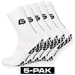 5 -pack - Control Socks White
